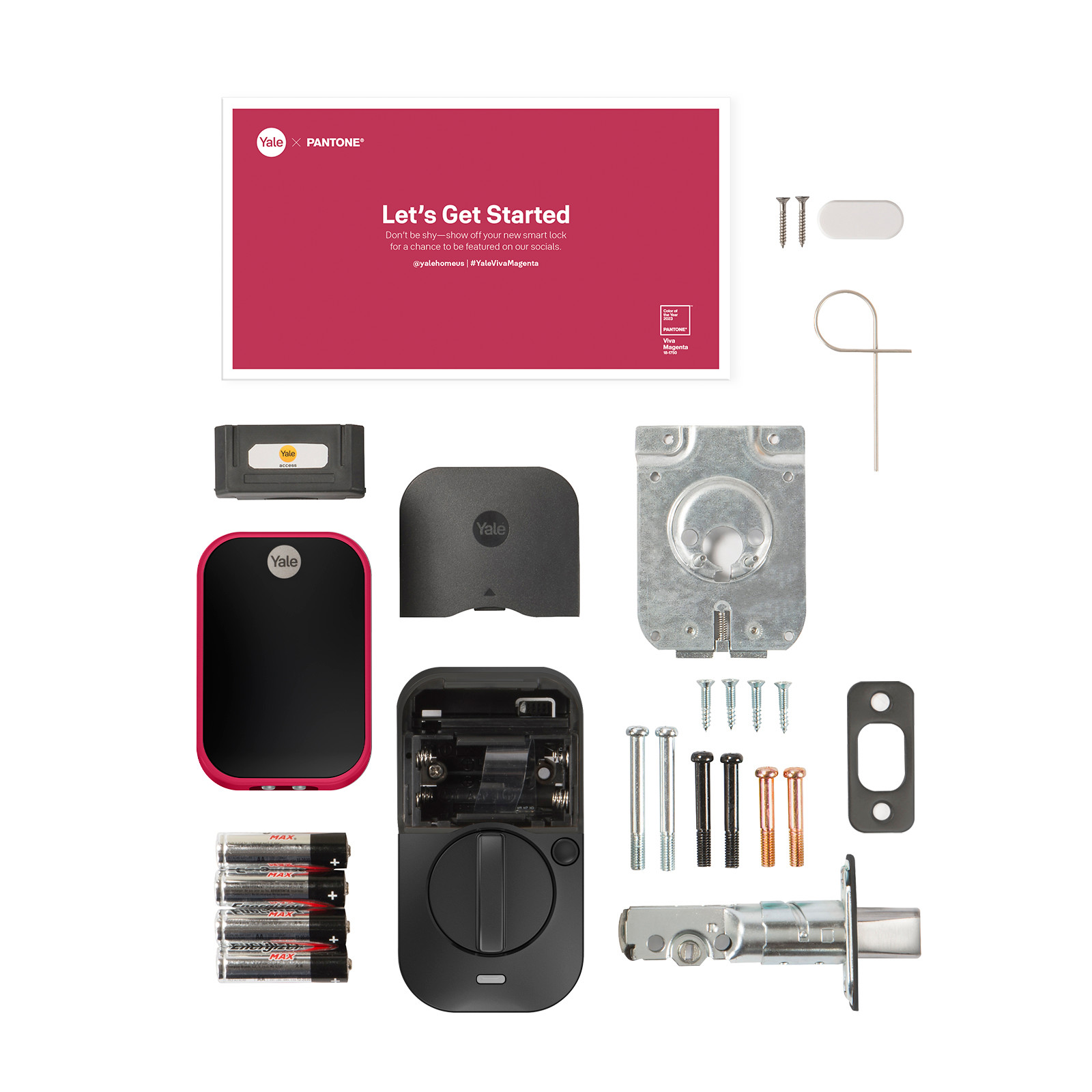 Yale x Pantone Yale Assure Lock 2 Limited Edition Key-Free Touchscreen with Wi-Fi in Viva Magenta