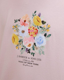 Barbour x NOAH Floral T-Shirt Chalk Pink