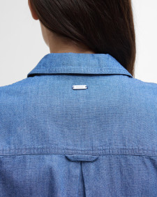 Melanie Oversized Short-Sleeved Shirt Chambray