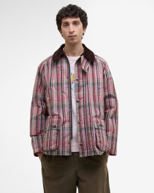 Barbour x NOAH Madras Bedale Casual Jacket Noah Madras Pink