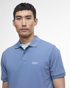 Lightweight Pique Essential Polo Shirt Washed Blue