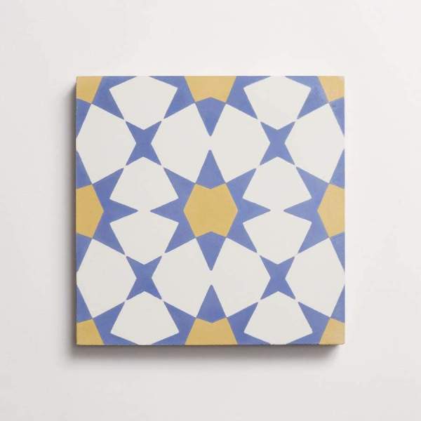 cement | moroccan 3 fez | nautical blue, white + curry 