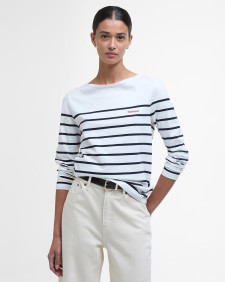 Bradley Striped Long-Sleeved T-Shirt Cloud Stripe