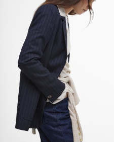 Imogen Pinstripe Blazer Navy Pinstripe/Hessian