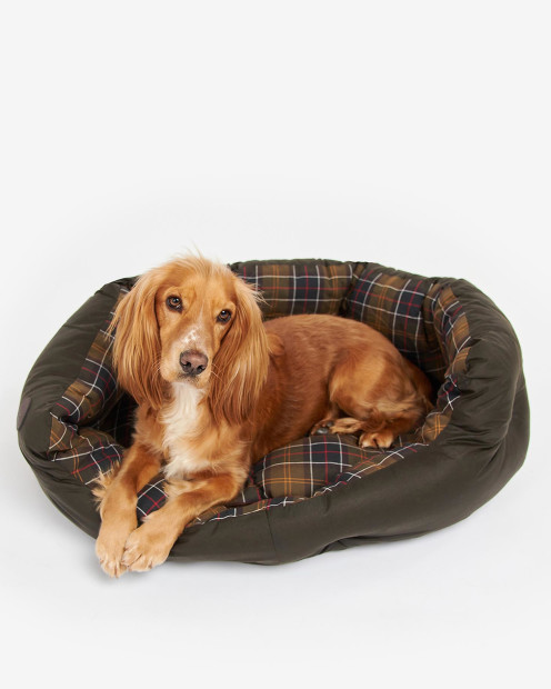 Waxed/Cotton Dog Bed 35" Classic-Olive