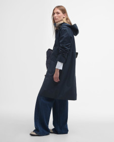 Fearne Waterproof Trench Coat Navy/Sky Dress Tartan