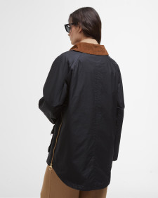 Raelynn Waxed Jacket Black/Ancient Tartan