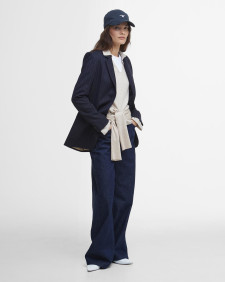 Imogen Pinstripe Blazer Navy Pinstripe/Hessian
