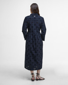 Melissa Broderie Anglaise Midi Dress Navy